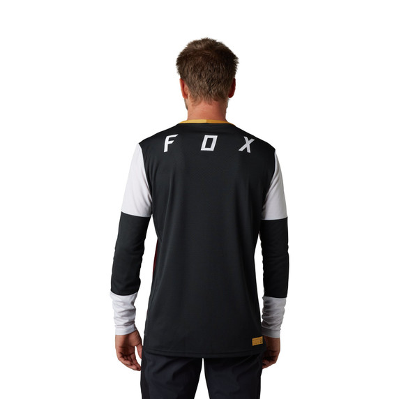 Fox Defend Aurora Mens MTB LS Jersey Black/White 