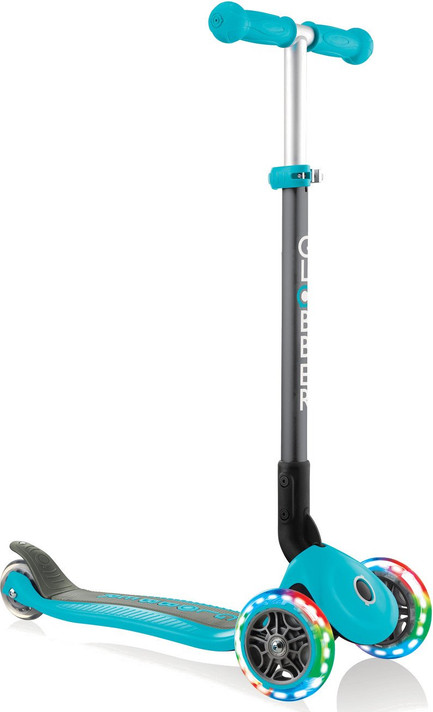 Globber Primo Light Up Foldable Scooter Teal