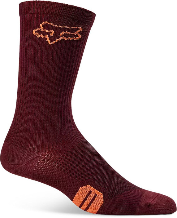 Fox Ranger 8" Womens Socks Dark Maroon Unisize