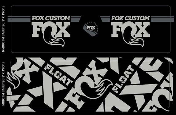 Fox Custom Fork and Shock Decal Kit 2021 Battleship Grey