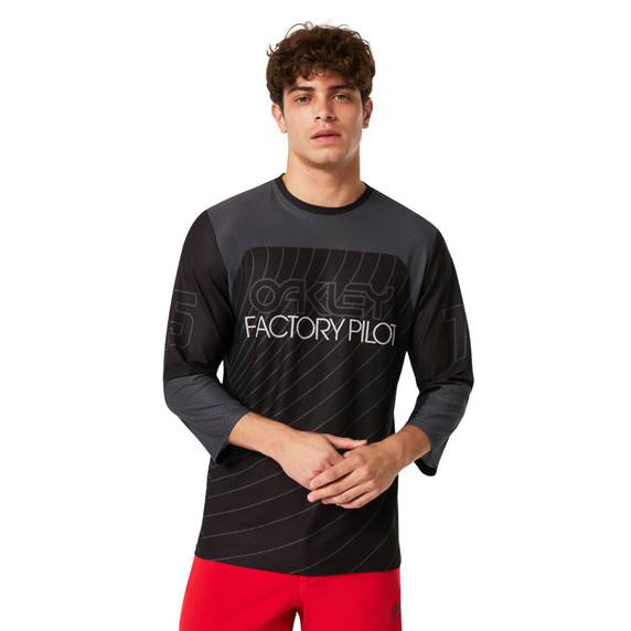 Oakley Seeker '75 Long Sleeve MTB Jersey Blackout