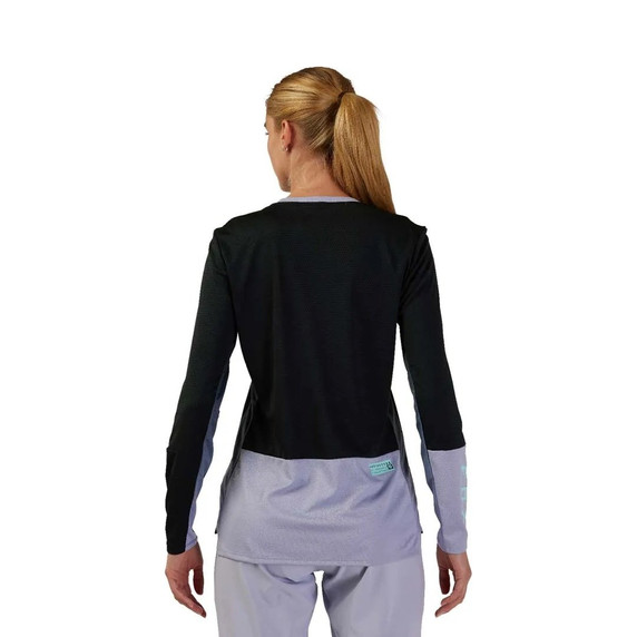 Fox Defend Race Black Womens MTB LS Jersey