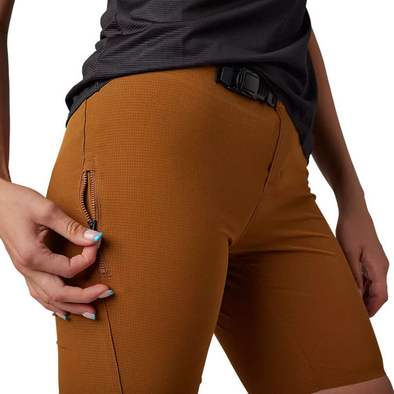 Fox Flexair Ascent Womens MTB Shorts w/Liner Nutmeg Brown