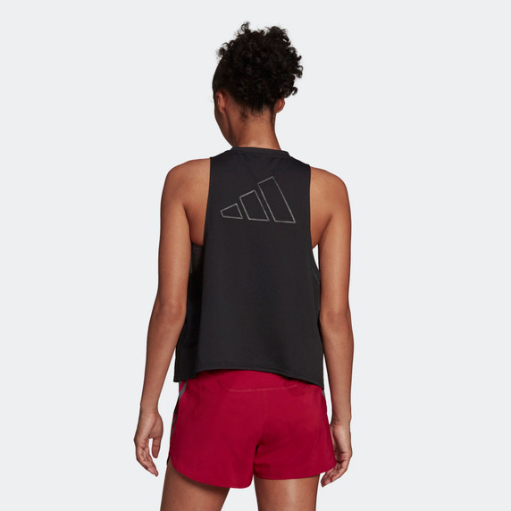 Adidas Run Icons 3 Womens Bar Tank Top Black / Black