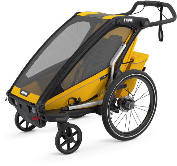 Thule Chariot Sport 1-Seat Kids Bike Trailer Black/Spectra Yellow