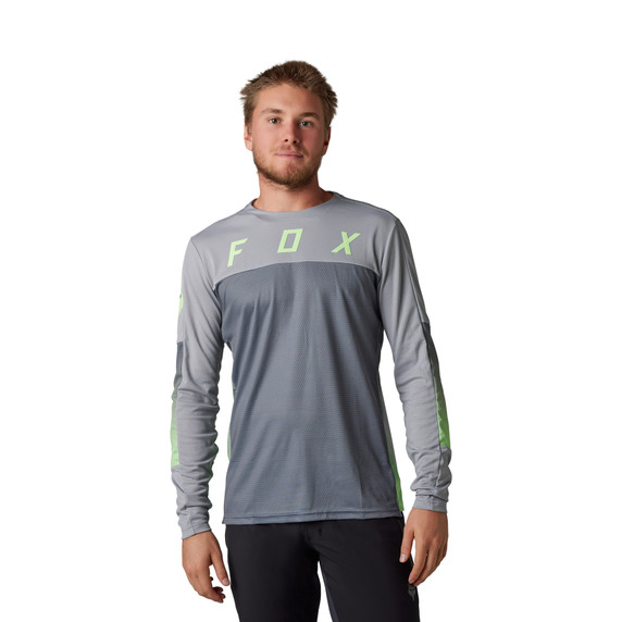 Fox Defend CEKT Mens MTB LS Jersey Light Grey 