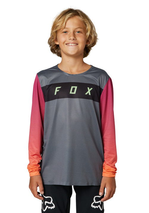 Fox Flexair Youth MTB LS Jersey Pewter 