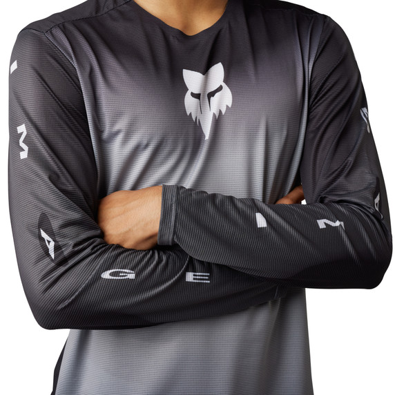 Fox Flexair Novah Mens MTB LS Jersey Steel Grey 