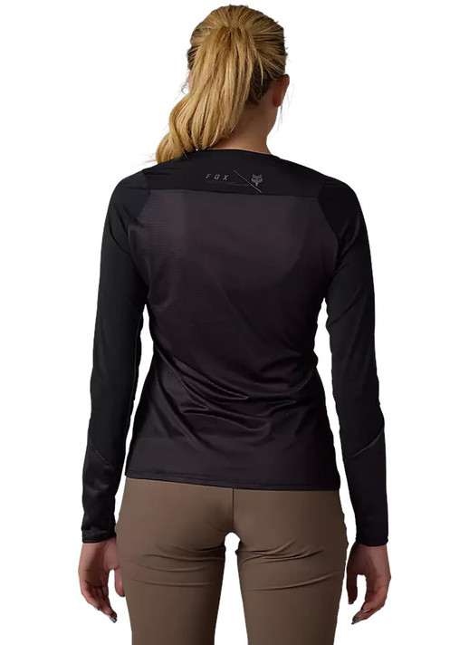 Fox Flexair Ascent Womens MTB LS Jersey Black 