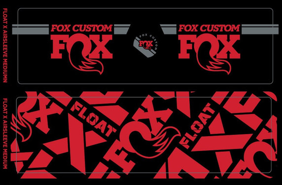 Fox Custom Fork and Shock Decal Kit 2021 Red