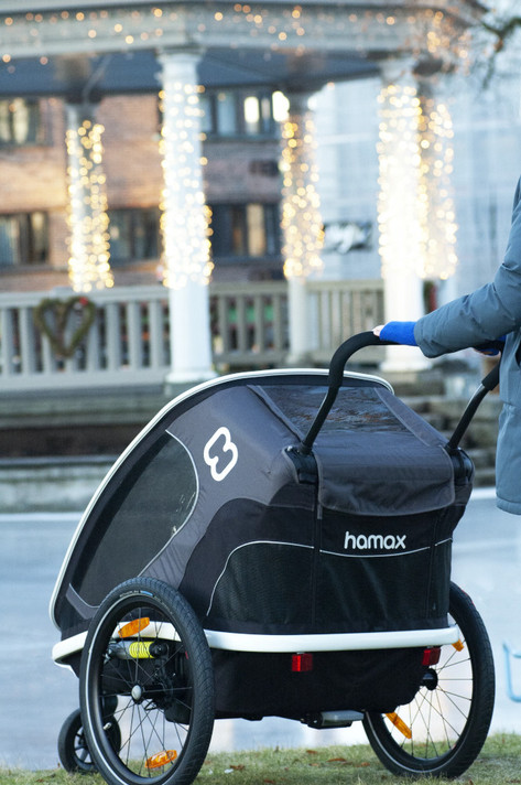 Hamax Outback Two Child Trailer w/Recline Blue/White