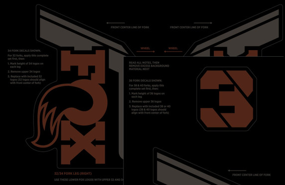 Fox Custom Fork and Shock Decal Kit 2021 Root Beer