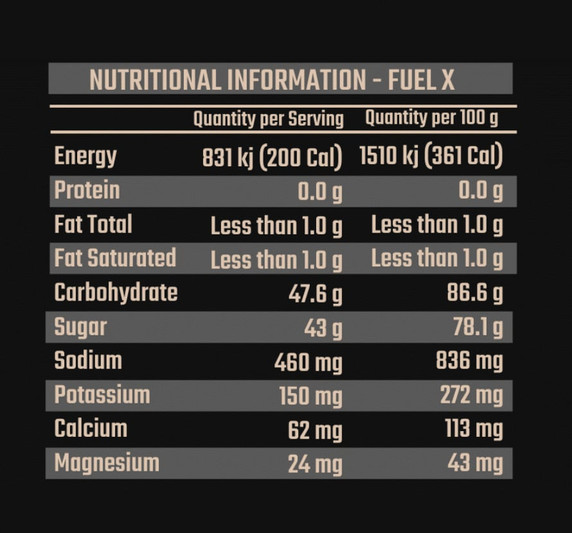 Fixx Nutrition Fuel X Endurance Fuel 840g Bag Nude