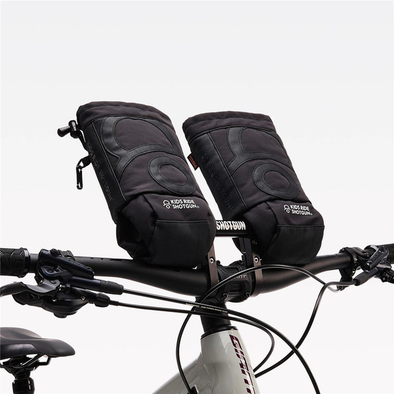 Kids Ride Shotgun Black MTB Pogies