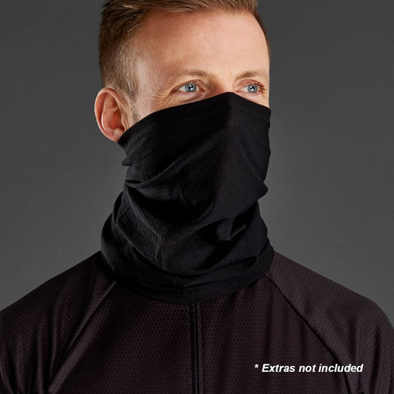 GripGrab Merino Wool MultiFunctional Neck Warmer Black
