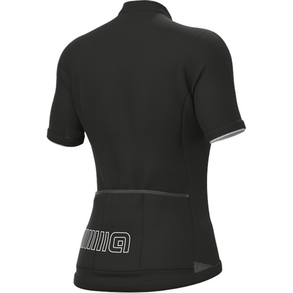 Ale Solid Colour Block SS Womens Jersey Black 2022