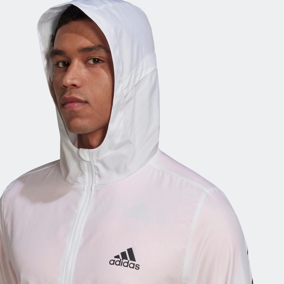 Adidas Run Icons 3-Stripes Mens Jacket White