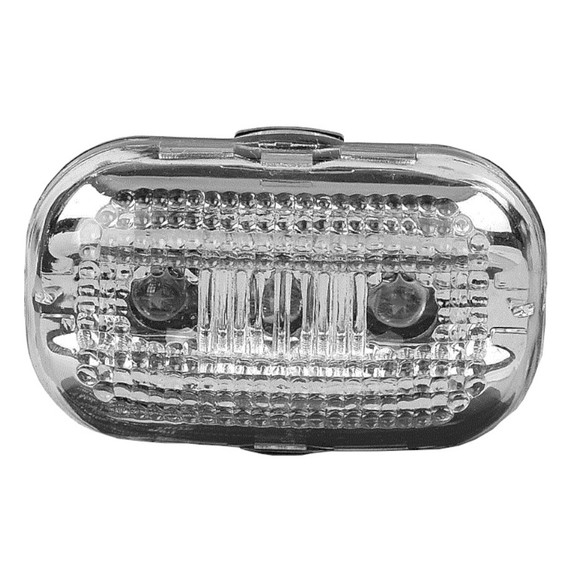 Rex 3 LED Front Bike Light Chrome/Black