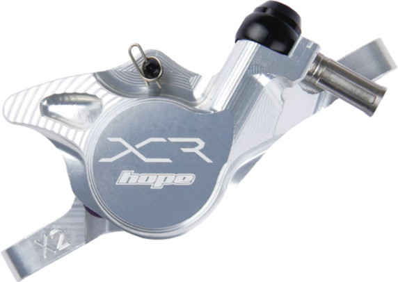 Hope Tech4 XCR X2 Brake Silver/Black Hose Front