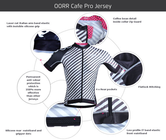 OORR Cafe Pro SS Jersey Dazzle Black