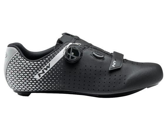 Northwave Core 2 Plus Unisex Wide Road Cycling Shoes Black Silver