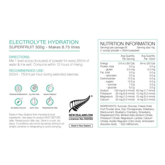 Pure Hydration 500g Electrolytes Superfruit