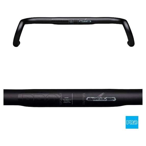 PRO Discover 44cm 20 Flare Alloy Gravel Handlebars Black