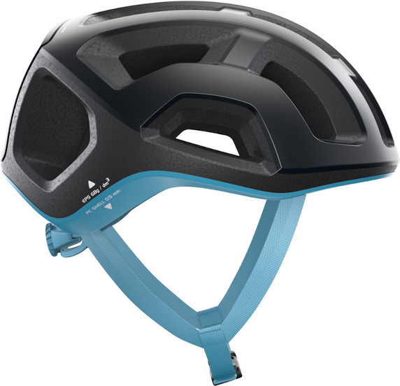 POC Ventral Lite Road Helmet Uranium Black/Basalt Blue Matte