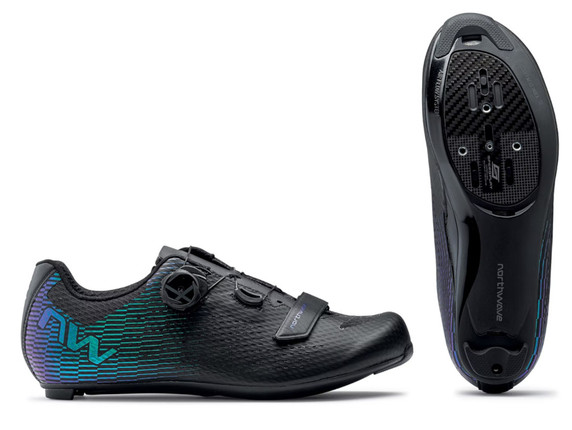 Northwave Storm Carbon 2 Unisex Road Cycling Shoes Black Iridescent
