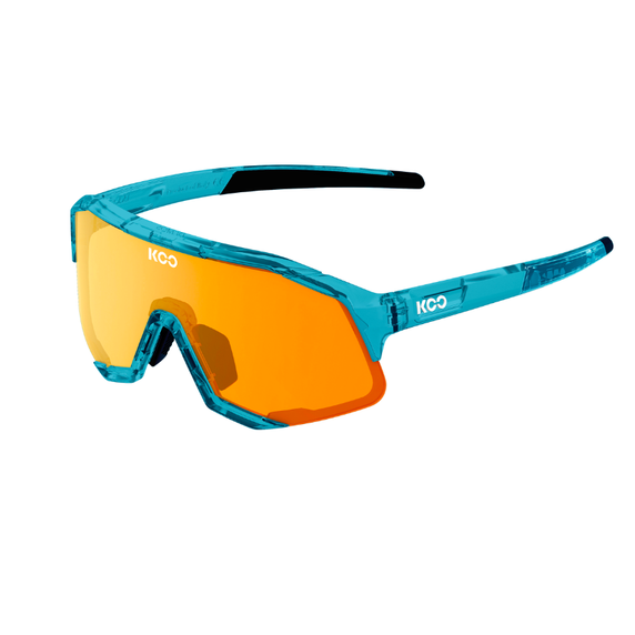 Koo Demos Luce Capsule Collection Teal Blue Glass/Orange Sunglasses