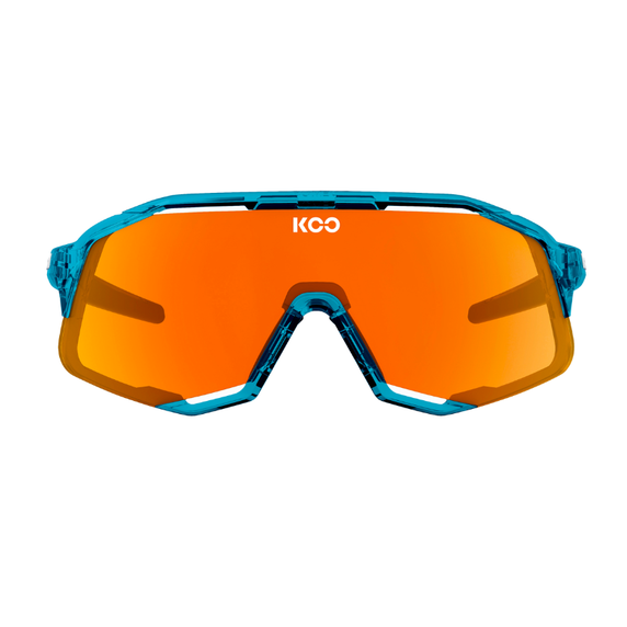 Koo Demos Luce Capsule Collection Teal Blue Glass/Orange Sunglasses