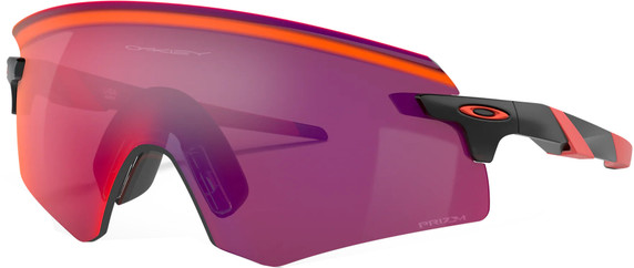 Oakley Encoder Sunglasses Matte Black and Red w/ Prizm Road Lens