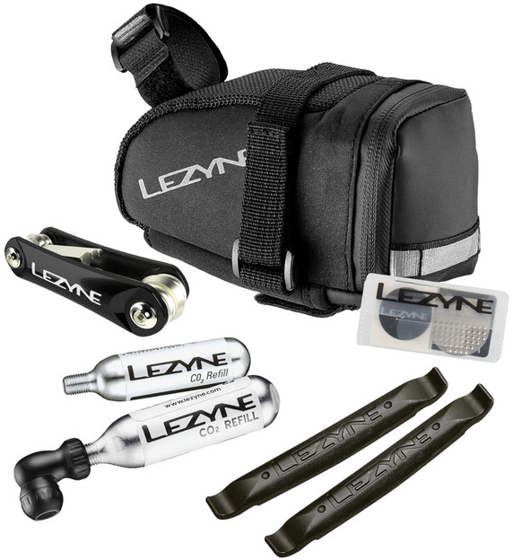 Lezyne M-Caddy CO2 Kit 600ml Saddle Bag with Tools Black
