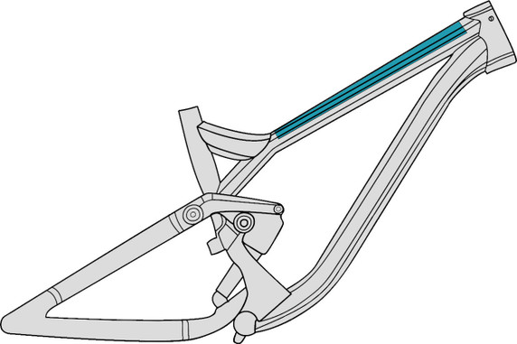 RideWrap Essential Protection MTB Toptube Wrap Clear Gloss