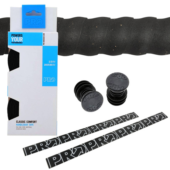 PRO Classic Comfort EVA and Cork Bar Tape Black