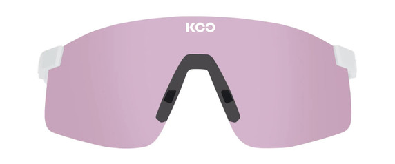 KOO Nova Sunglasses White Matt (Photocromic Pink Lens)