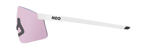 KOO Nova Sunglasses White Matt (Photocromic Pink Lens)