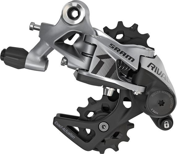 SRAM Rival 1 Type 3.0 11 Speed Medium Cage Rear Derailleur Black/Silver