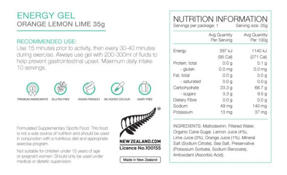 Pure 35g Energy Gel Orange / Lemon Lime