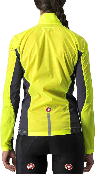 Castelli Squadra Stretch Womens Wind Jacket Yellow Fluo/Dark Grey 2021