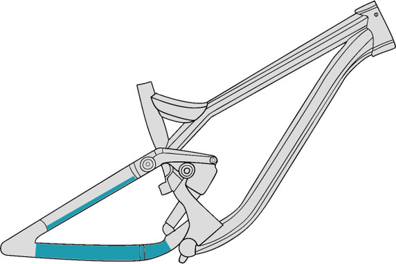 RideWrap MTB Chainstay Armor Matte Black