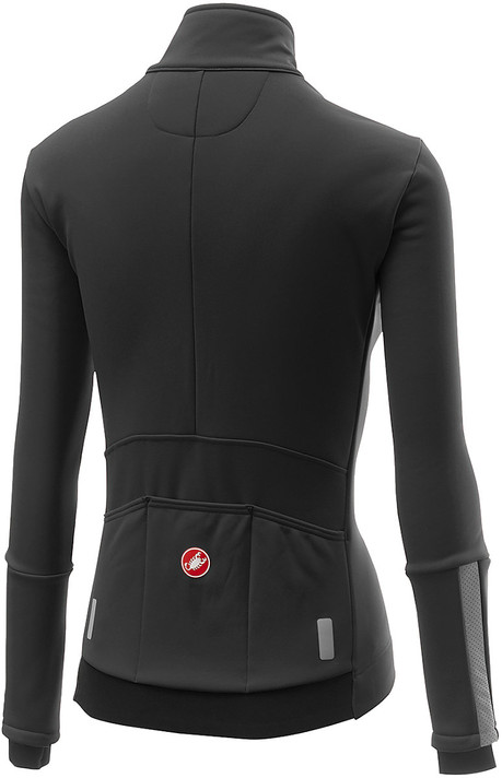 Castelli Dinamica Womens Jacket Light Black/Silver Reflex 2021
