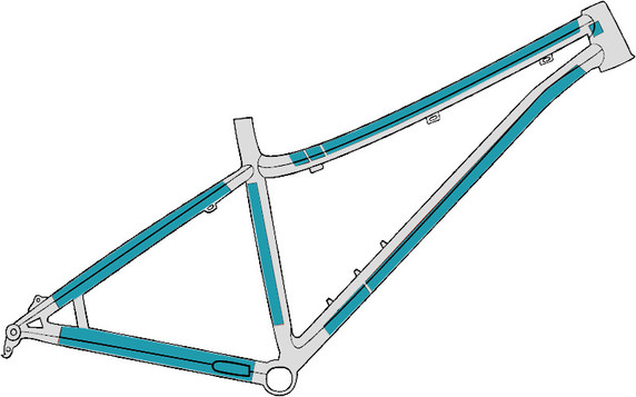 RideWrap Covered Protection MTB Steel Frame Wrap Kit Clear Matte