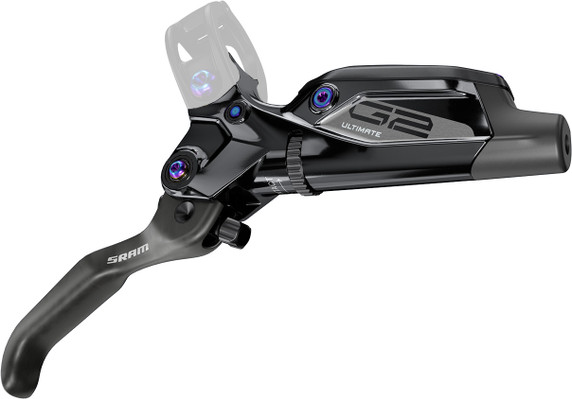 SRAM G2 Ultimate Carbon Disc Brake Lever Assembly Gloss Black/Rainbow A2