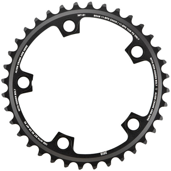 SRAM Red X-Glide Yaw 11S 110BCD Alloy Road Chainring Blast Black