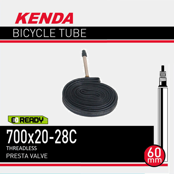 Kenda 700x20-28C 60mm Non-Thread Presta Valve Tube
