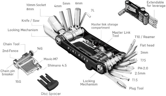 Topeak Ninja Master+ PT30 Cage Fit Toolbox