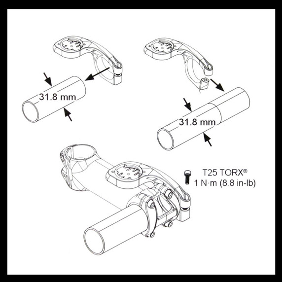 SRAM 31.8mm Quickview MTB Computer Mount for Garmin Edge