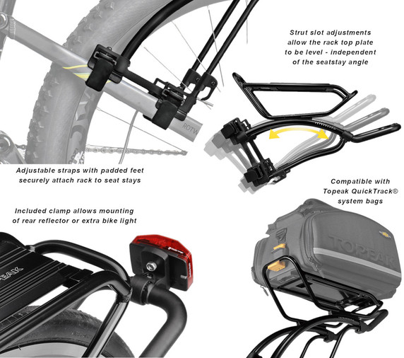 Topeak TetraRack M2 Quick-Mount MTB Rear Pannier Rack Black