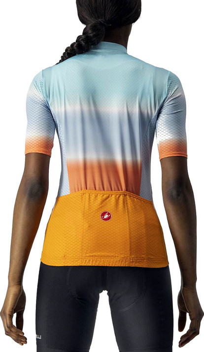 Castelli Dolce SS Womens Jersey Skylight/Pop Orange 2022